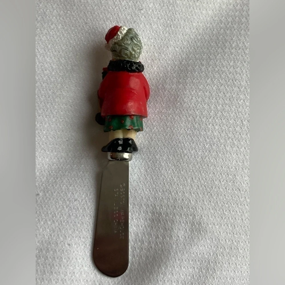 Boston Warehouse stainless China Christmas butter knives